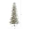 7.5ft. Pre-Lit Slim Flocked Nova Scotia Spruce Artificial Christmas Tree with Warm White LED Lights